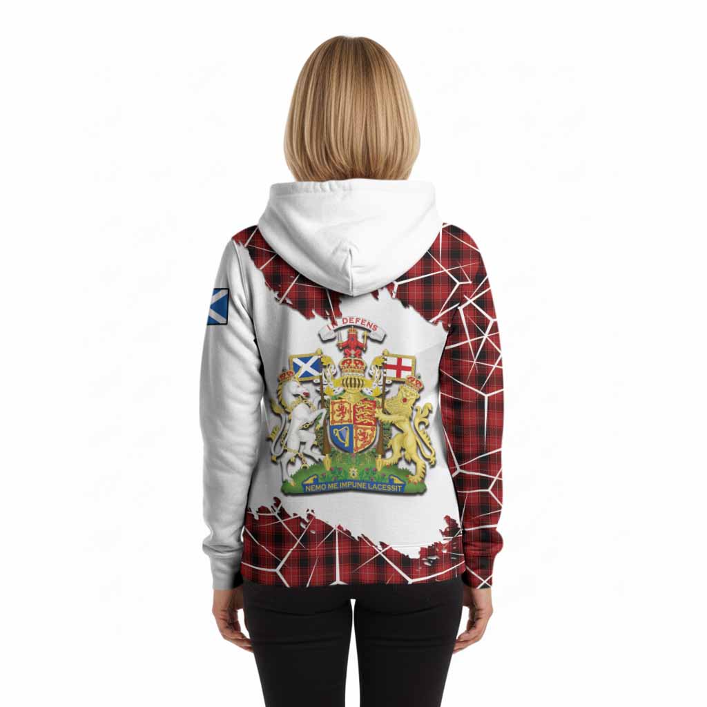 MacIver (McIver) Tartan Hoodie with Family Crest and Lion Rampant Grunge Style