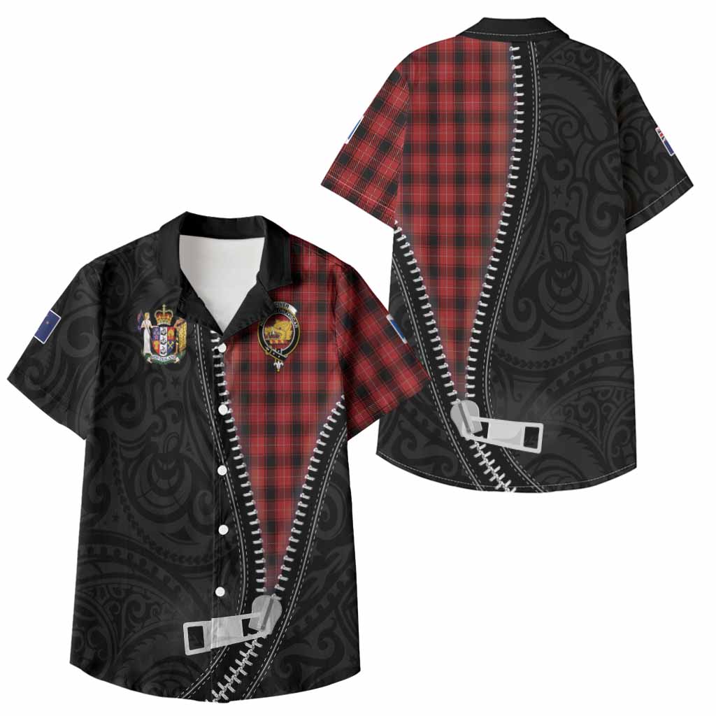 MacIver (McIver) Tartan Kid Hawaiian Shirt New Zealand Pattern Unique Zipper Stylized