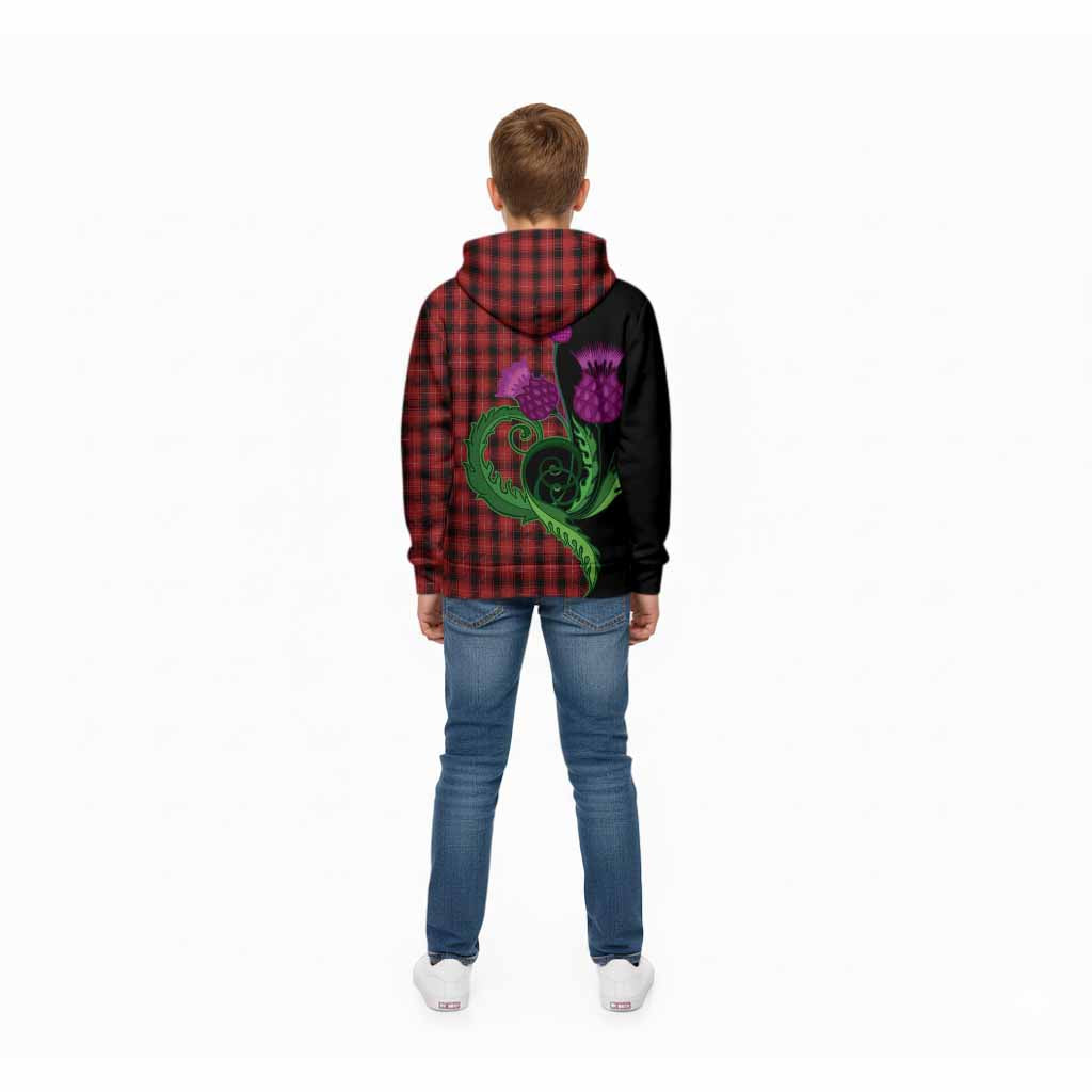 MacIver (McIver) Tartan Kid Hoodie Traditional Scottish Thistle