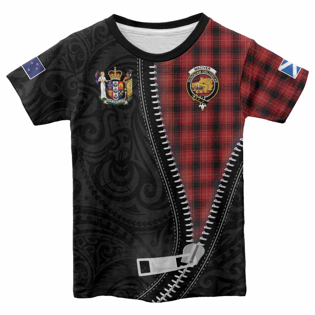 MacIver (McIver) Tartan Kid T-shirt New Zealand Pattern Unique Zipper Stylized