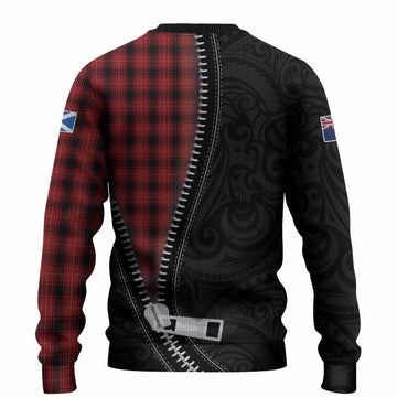 MacIver (McIver) Tartan Knitted Sweater New Zealand Pattern Unique Zipper Stylized