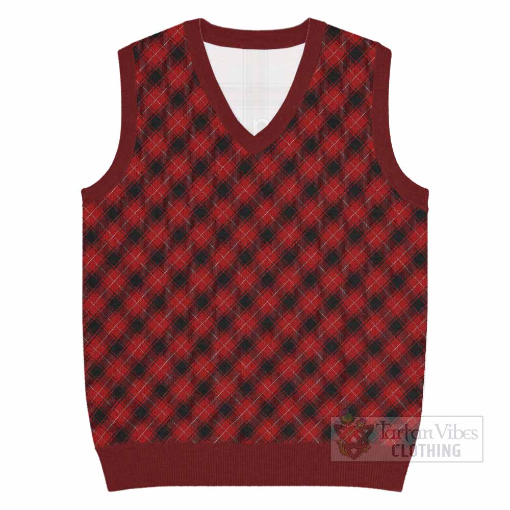 MacIver (McIver) Tartan  Knitted V-Neck Vest Cross Style