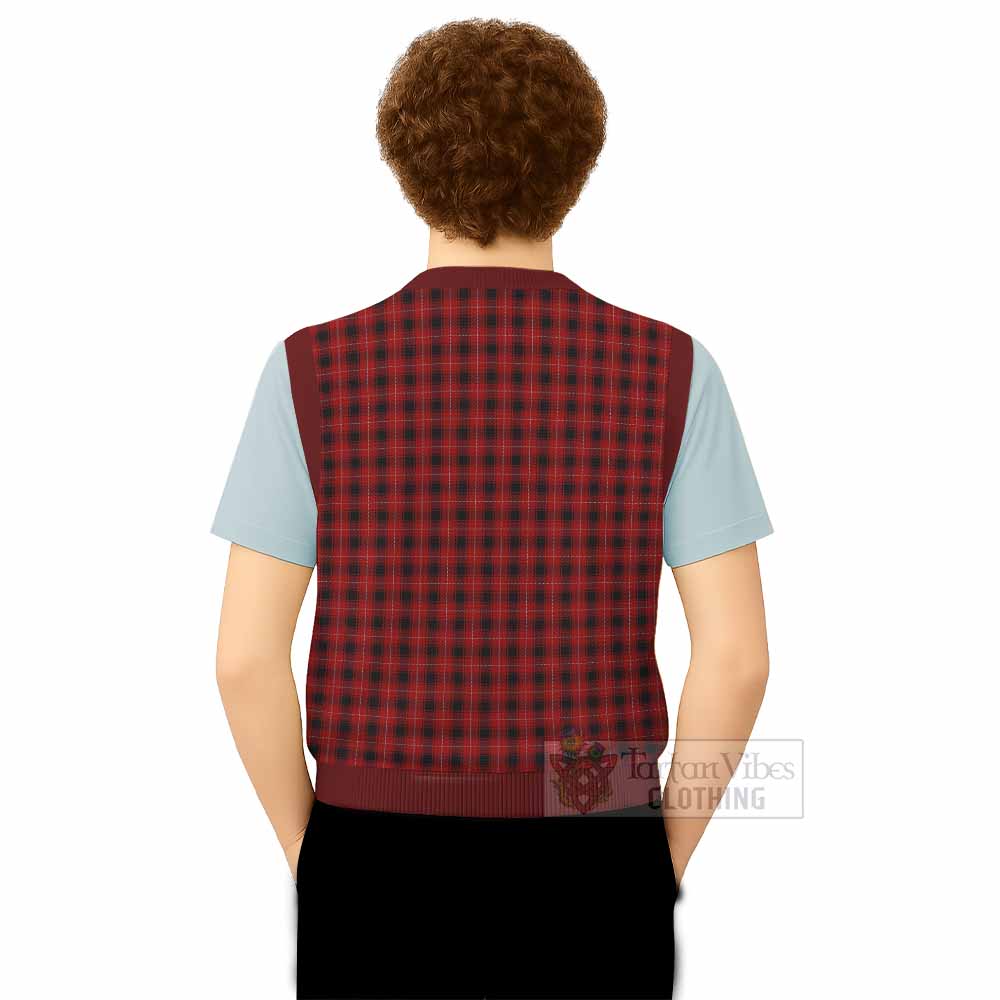 MacIver (McIver) Tartan Knitted V-Neck Vest with Family Crest - Tartan Vibes Clothing