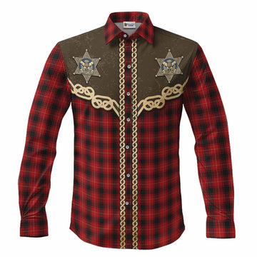 MacIver (McIver) Tartan Long Sleeve Button Shirts Bigfoot Riding The Kelpie Monster