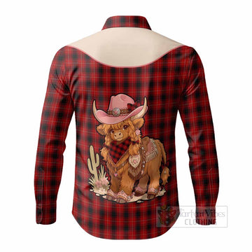 MacIver (McIver) Tartan Long Sleeve Button Shirts Wee Coo Cowgirl Cute Style - Tartan Vibes Clothing