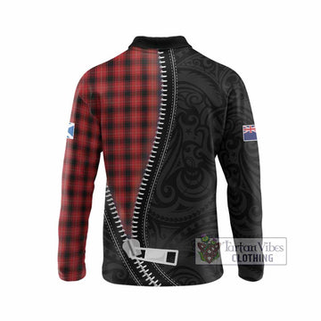 MacIver (McIver) Tartan Long Sleeve Polo Shirt New Zealand Pattern Unique Zipper Stylized