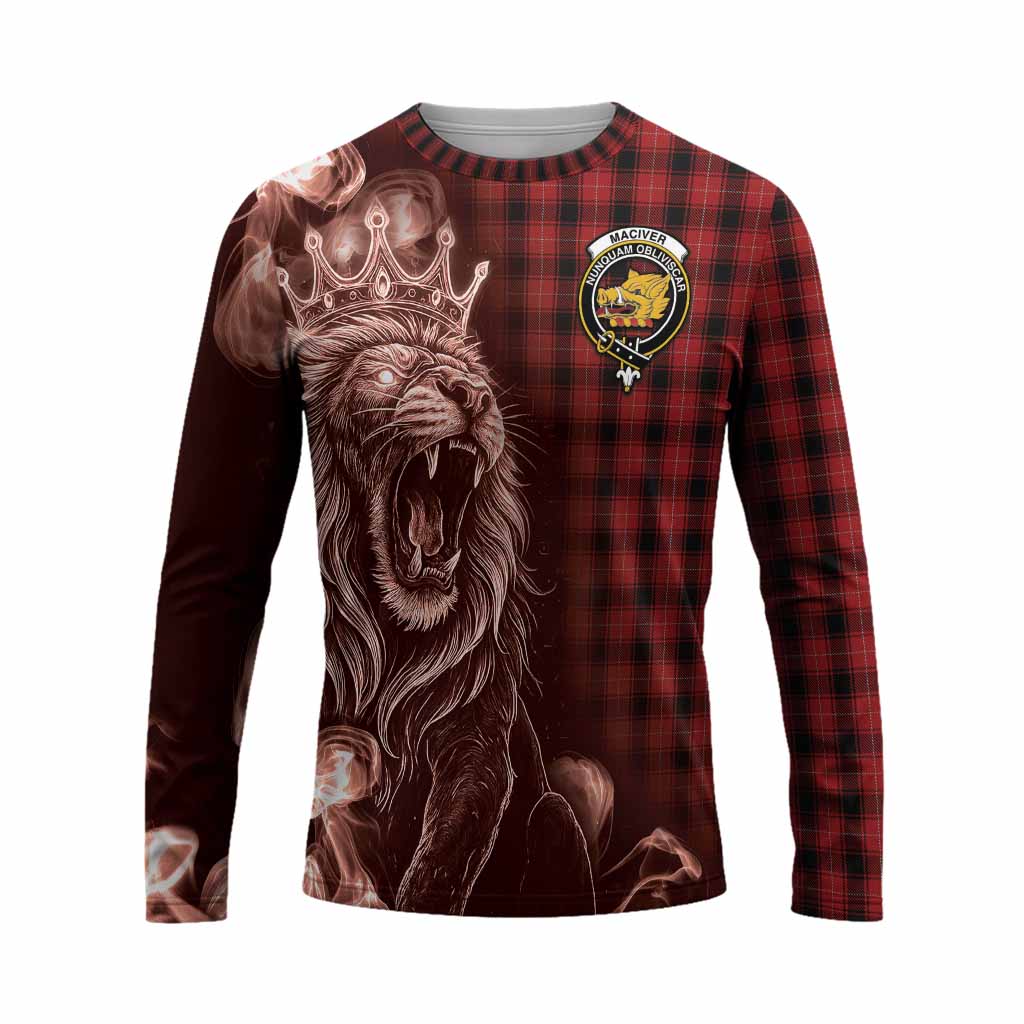 MacIver (McIver) Tartan Long Sleeve T-Shirt Roaring Lion Heritage