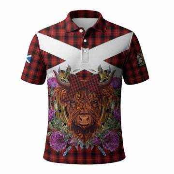 MacIver (McIver) Tartan Polo Shirt Scottish Thistle Heilan Coo