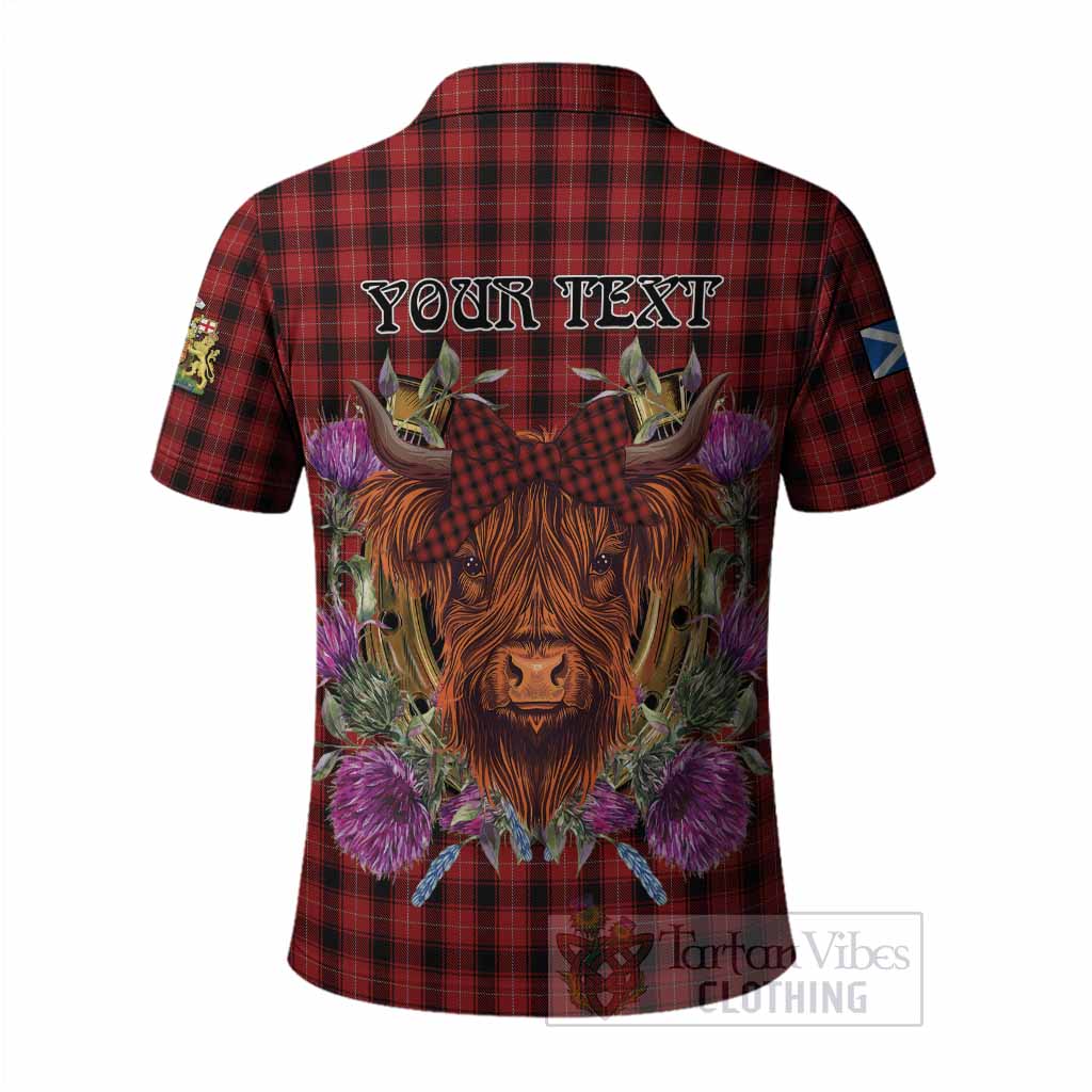 MacIver (McIver) Tartan Polo Shirt Scottish Thistle Heilan Coo