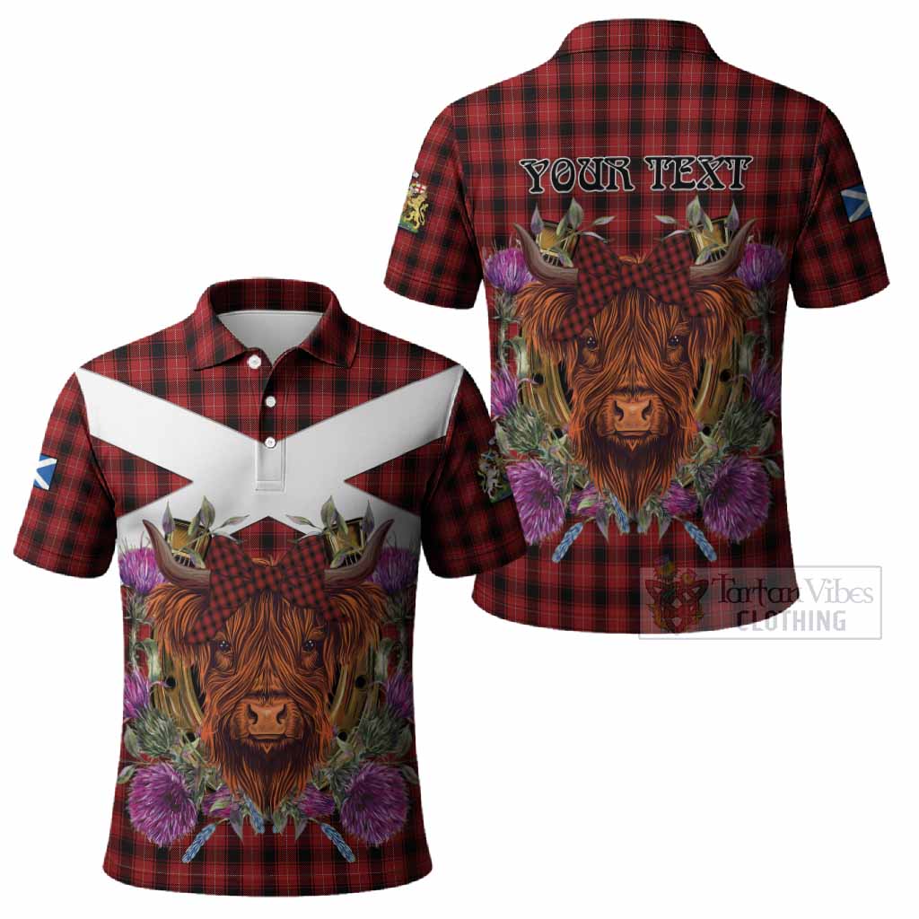 MacIver (McIver) Tartan Polo Shirt Scottish Thistle Heilan Coo