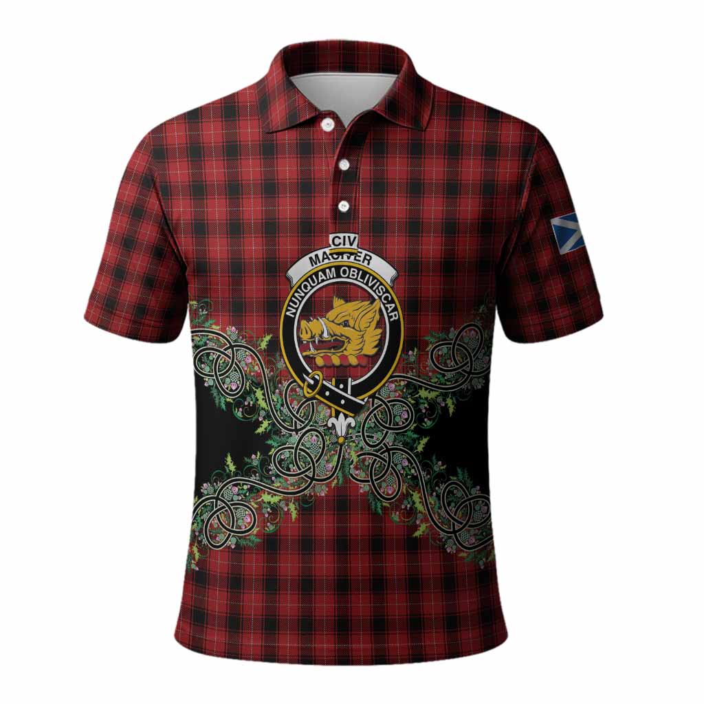 MacIver (McIver) Tartan Polo Shirt Thistle Scottish Spirit