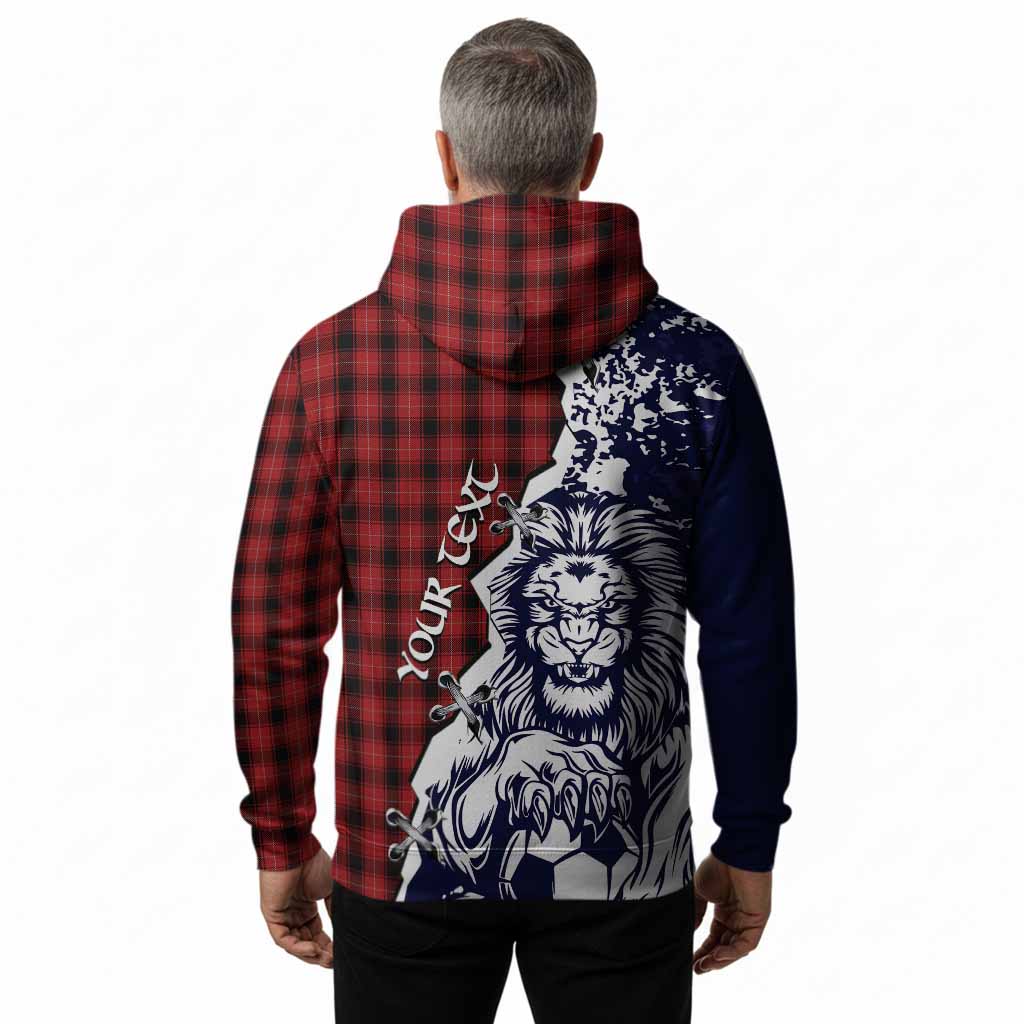MacIver (McIver) Tartan Scottish Hoodie Angry Lion With Soccer Ball Style