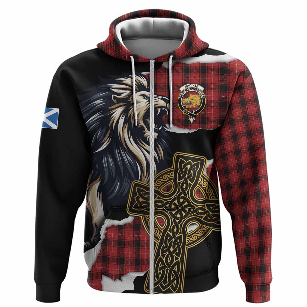 MacIver (McIver) Tartan Scottish Hoodie Lion Celtic Heritage