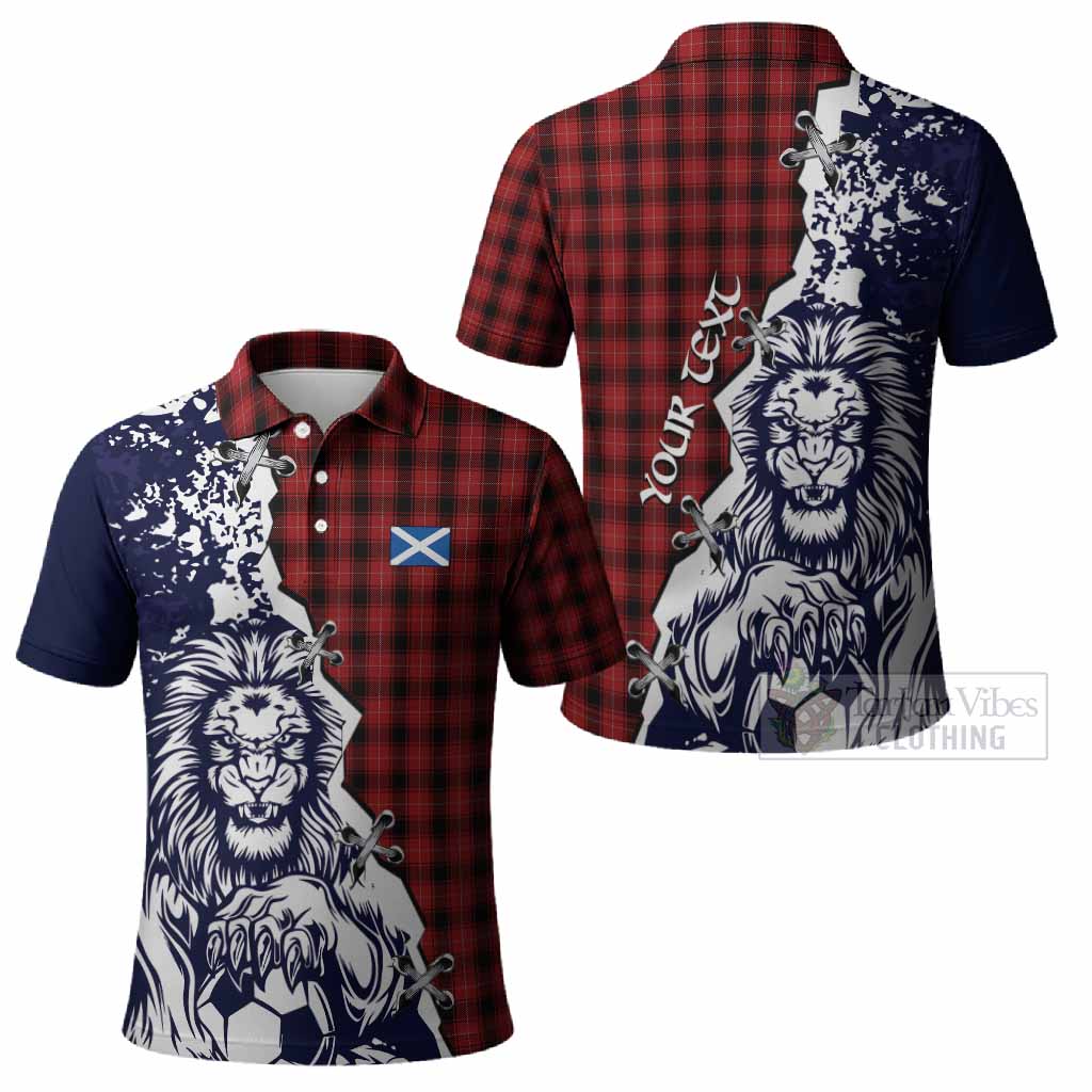 MacIver (McIver) Tartan Scottish Polo Shirt Angry Lion With Soccer Ball Style