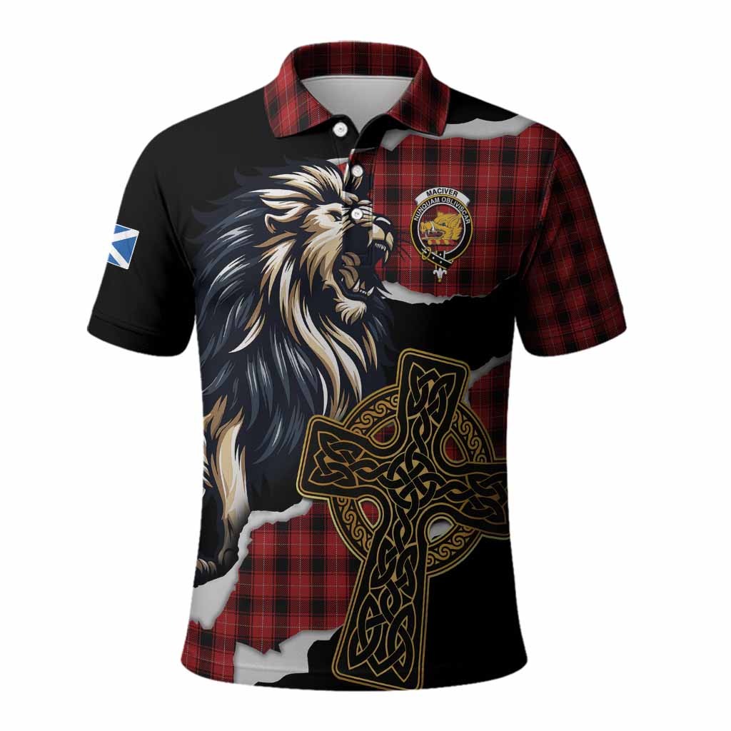 MacIver (McIver) Tartan Scottish Polo Shirt Lion Celtic Heritage
