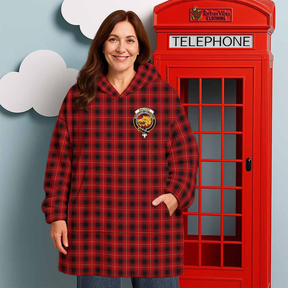 MacIver (McIver) Tartan Wearable Blanket with Family Crest - Tartan Vibes Clothing