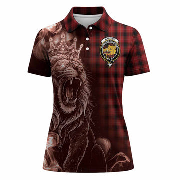 MacIver (McIver) Tartan Women Polo Shirt Roaring Lion Heritage