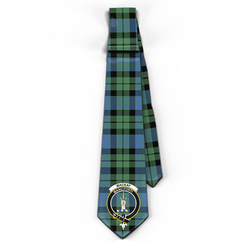 MacKay Ancient Tartan Classic Necktie with Family Crest