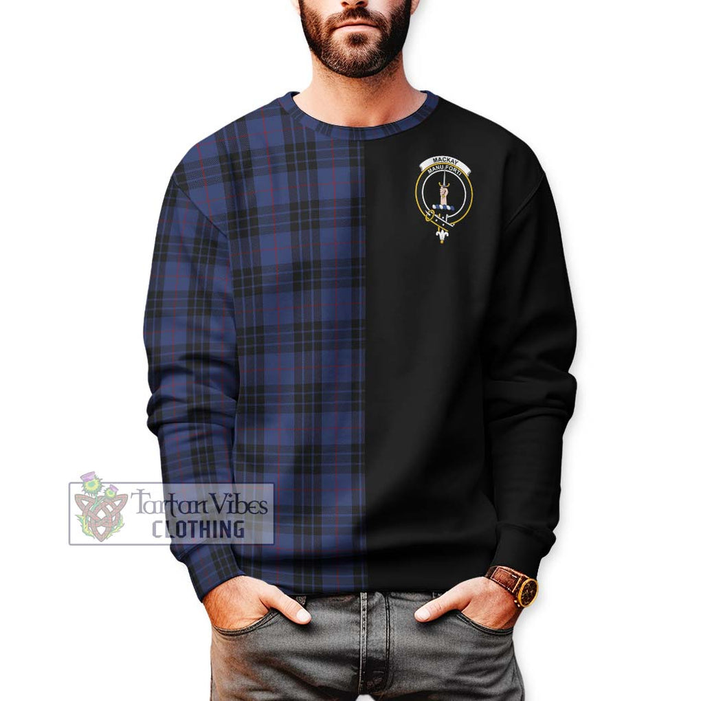 Tartan Vibes Clothing MacKay Blue #02 Tartan Sweatshirt with Family Crest and Half Of Me Style