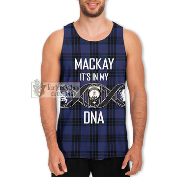 Tartan Vibes Clothing MacKay Blue #02 Tartan Men's Tank Top with Family Crest DNA In Me Style
