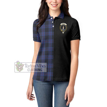 Tartan Vibes Clothing MacKay Blue #02 Tartan Women's Polo Shirt with Family Crest and Half Of Me Style
