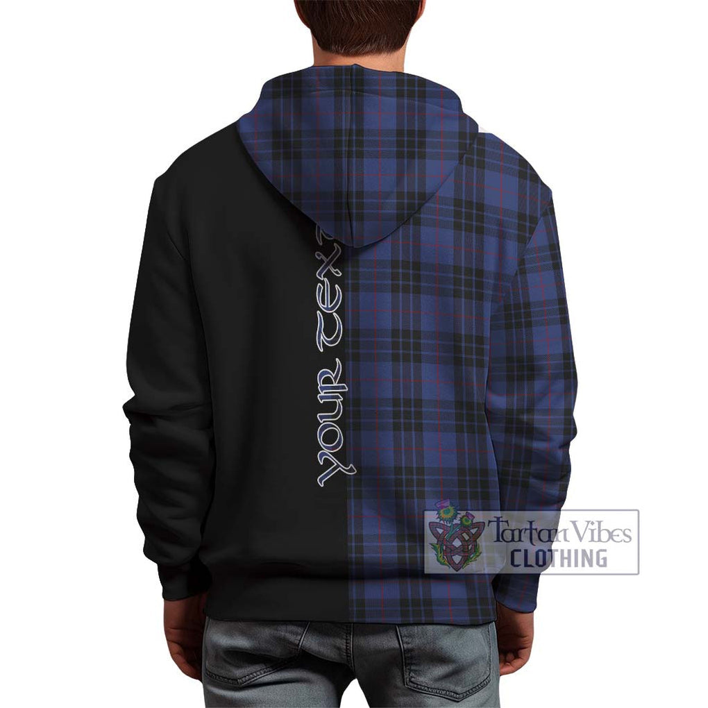 Tartan Vibes Clothing MacKay Blue #02 Tartan Hoodie with Family Crest and Half Of Me Style