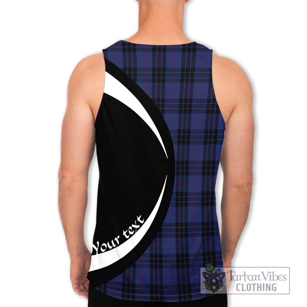 Tartan Vibes Clothing MacKay Blue #02 Tartan Men's Tank Top with Family Crest Circle Style