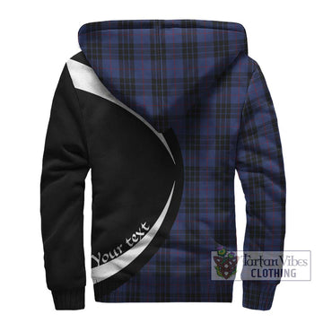 MacKay Blue #02 Tartan Sherpa Hoodie with Family Crest Circle Style