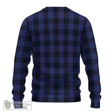 Tartan Vibes Clothing MacKay Blue #02 Tartan Knitted Sweater with Family Crest DNA In Me Style