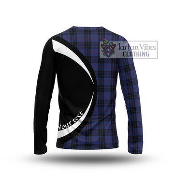 Tartan Vibes Clothing MacKay Blue #02 Tartan Long Sleeve T-Shirt with Family Crest Circle Style