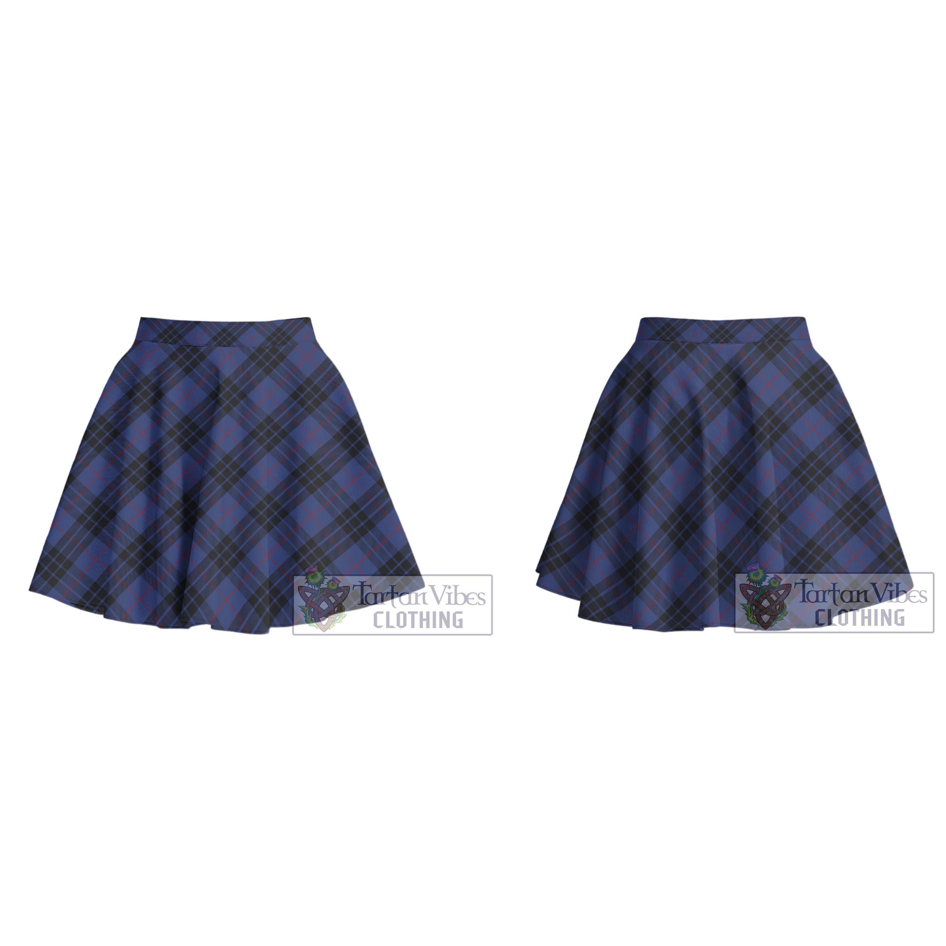 Tartan Vibes Clothing MacKay Blue #02 Tartan Women's Plated Mini Skirt