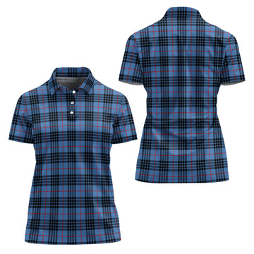 MacKay Blue Tartan Polo Shirt For Women