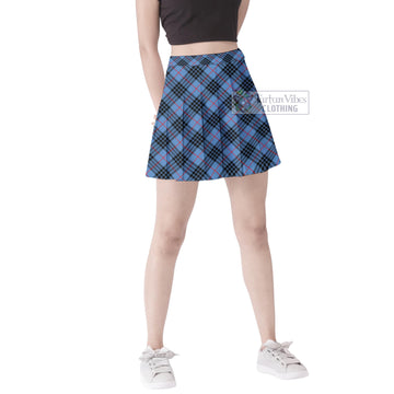 MacKay Blue Tartan Women's Plated Mini Skirt