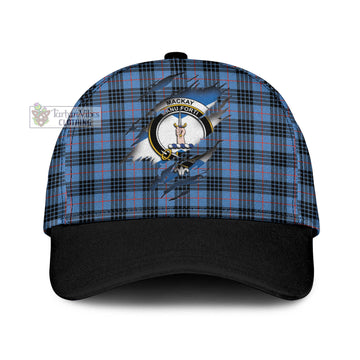 MacKay Blue Tartan Classic Cap with Family Crest In Me Style