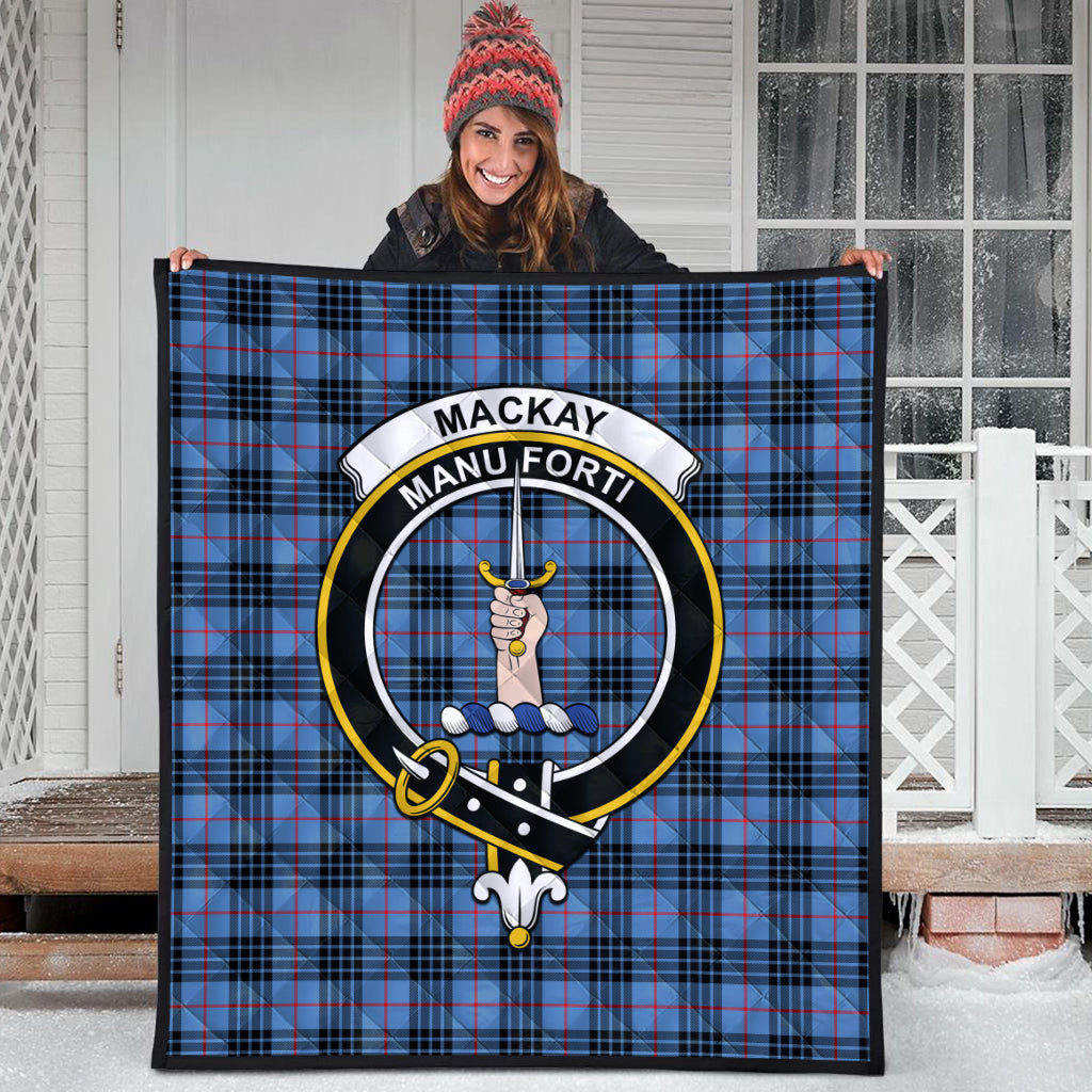 mackay-blue-tartan-quilt-with-family-crest