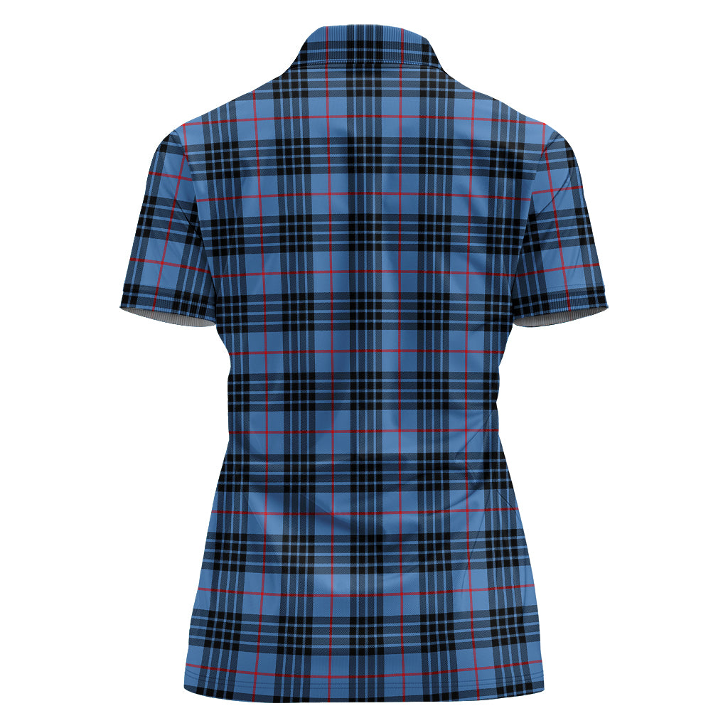 mackay-blue-tartan-polo-shirt-for-women