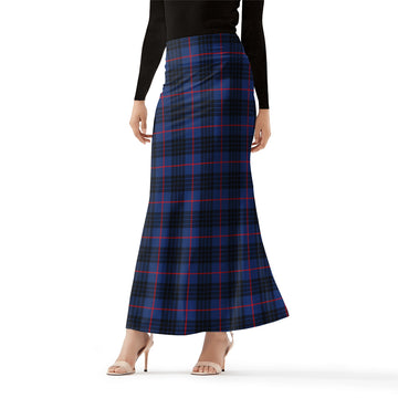 MacKay Blue Modern Tartan Womens Full Length Skirt