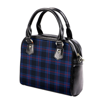 MacKay Blue Modern Tartan Shoulder Handbags