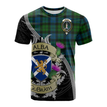 Tartan Vibes Clothing MacKay (McKay) Tartan Family Crest Cotton T-shirt Lion Rampant Royal Thistle Shield Celtic Inspired