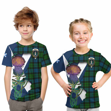 MacKay (McKay) Tartan Family Crest Kid T-Shirt Scottish Thistle Celtic Inspired