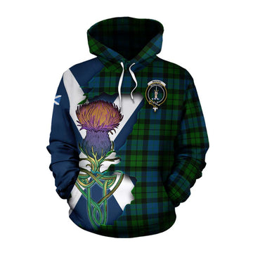 MacKay (McKay) Tartan Family Crest Cotton Hoodie Scottish Thistle Celtic Inspired