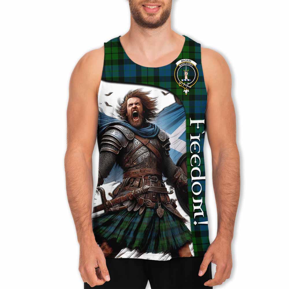Tartan Vibes Clothing MacKay (McKay) Crest Tartan Men's Tank Top Inspired by the Freedom of Scottish Warrior