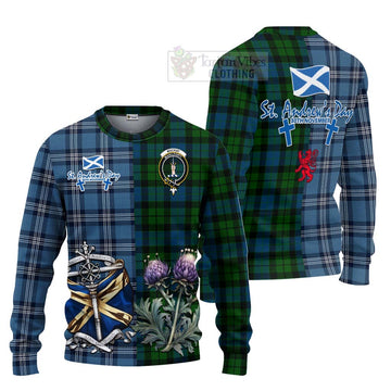 Tartan Vibes Clothing MacKay (McKay) Tartan Knitted Sweater Happy St. Andrew's Day Half Tartan Style