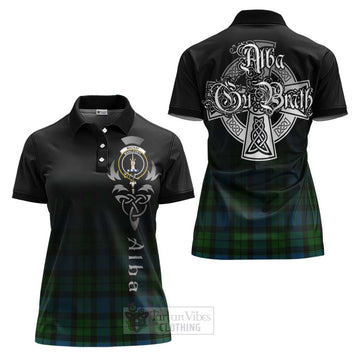 Tartan Vibes Clothing MacKay (McKay) Tartan Women's Polo Shirt Featuring Alba Gu Brath Family Crest Celtic Inspired