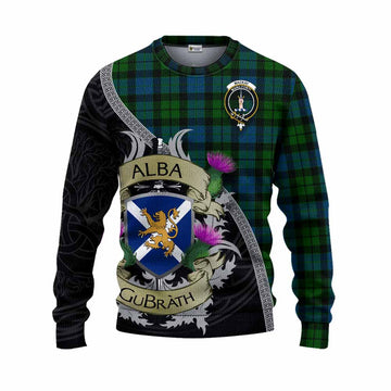 Tartan Vibes Clothing MacKay (McKay) Tartan Family Crest Knitted Sweater Lion Rampant Royal Thistle Shield Celtic Inspired