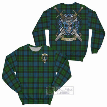 Tartan Vibes Clothing MacKay (McKay) Tartan Sweatshirt with Family Crest Celtic Skull Style