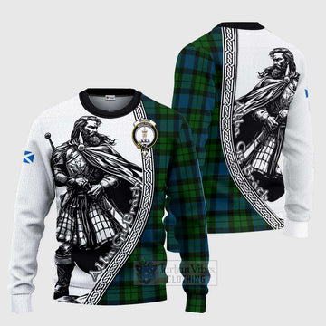 Tartan Vibes Clothing MacKay (McKay) Tartan Clan Crest Knitted Sweater with Highlander Warrior Celtic Style