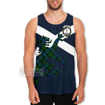 Tartan Vibes Clothing MacKay (McKay) Tartan Lion Rampant Men's Tank Top – Proudly Display Your Heritage with Alba Gu Brath and Clan Name