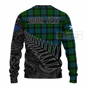 Tartan Vibes Clothing MacKay (McKay) Crest Tartan Knitted Sweater with New Zealand Silver Fern Half Style