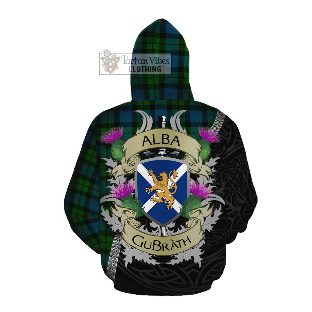 Tartan Vibes Clothing MacKay (McKay) Tartan Family Crest Cotton Hoodie Lion Rampant Royal Thistle Shield Celtic Inspired